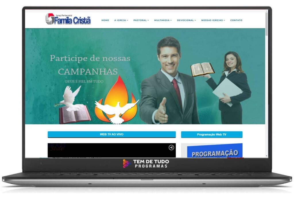 Site para Igreja Modelo Povo de Deus 1 Pagina Principal