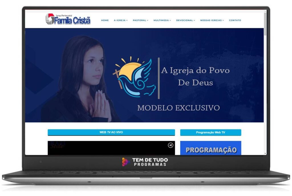 Site para Igreja Modelo Povo de Deus 2 Pagina Principal