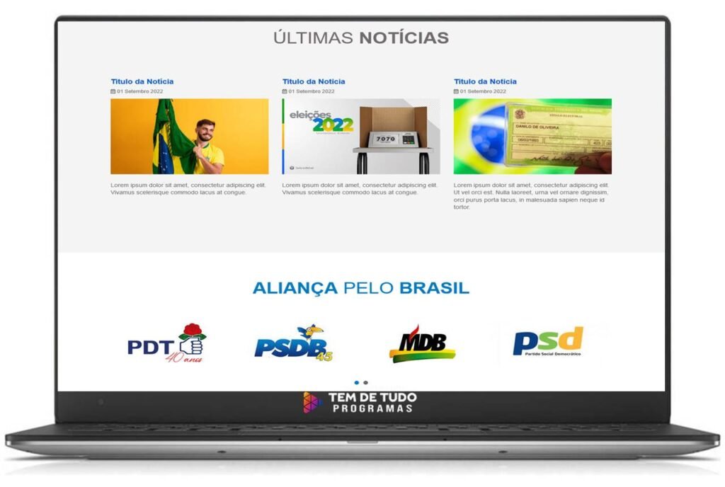 Site Pronto para Candidato a Vereador ou Prefeito com Painel Administrador Eleicoes 1 Pagina Principal