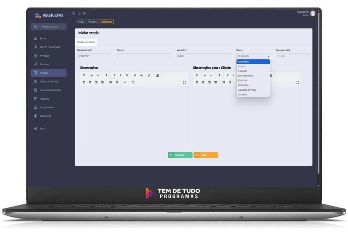 Loja Virtual Para Produto Digital Em Php com Venda Por Assinatura Copia Copia 2 Script PHP Ordem de Serviço Master – PHP 8.2