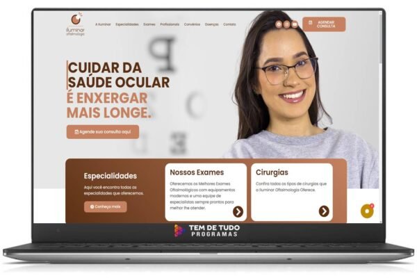 Site institucional para Clínicas e Consultórios Oftalmológicos