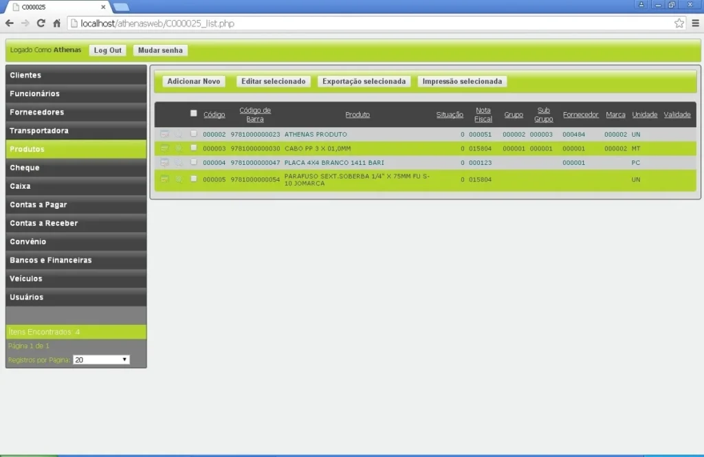 Athenas 52 Sistema Comercial com Fontes   PDV EM XE2