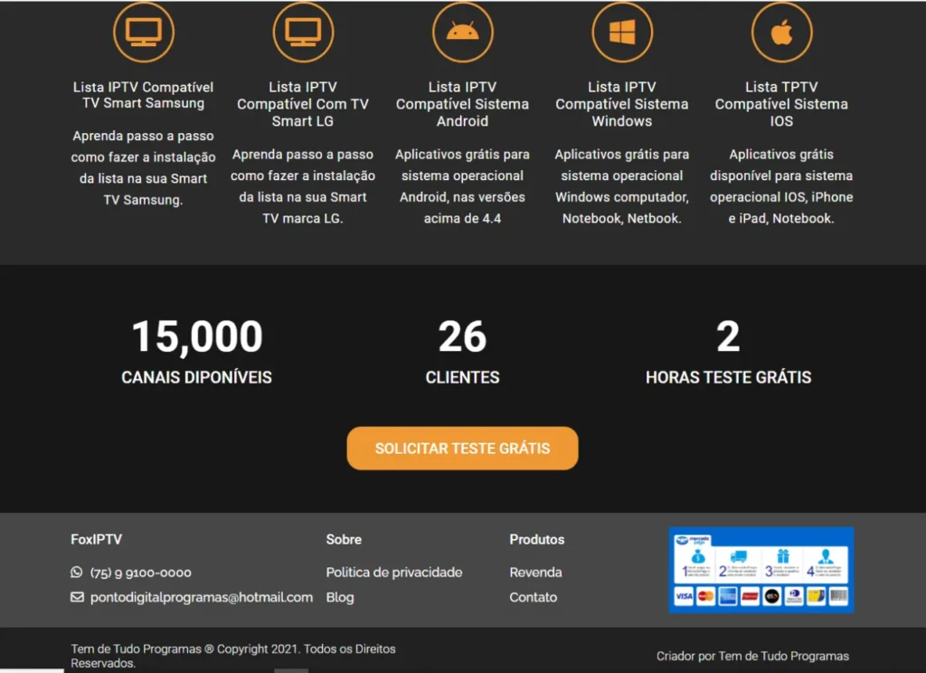 site foxiptv com rea do cliente e rea do administrador vers o 4.9 73257 zoom 1 Pagina Principal